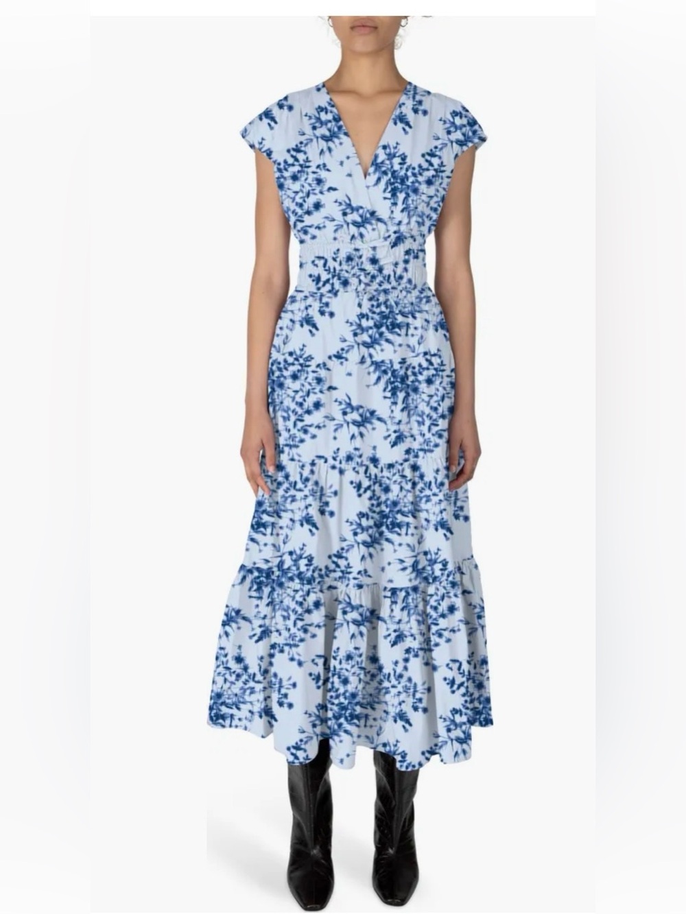 Derek Lam 10 Crosby “Fatima” Tiered Maxi Dress — Cornflower | Size 4 | NWT